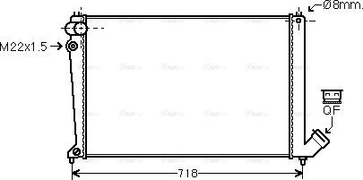 Ava Quality Cooling CNA2106 - Radiator, engine cooling autospares.lv