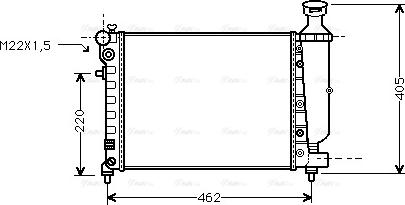 Ava Quality Cooling CNA2115 - Radiator, engine cooling autospares.lv