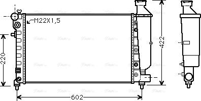 Ava Quality Cooling CNA2116 - Radiator, engine cooling autospares.lv