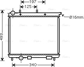 Ava Quality Cooling CNA2189 - Radiator, engine cooling autospares.lv