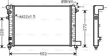 Ava Quality Cooling CNA2120 - Radiator, engine cooling autospares.lv