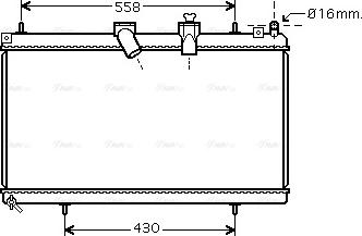 Ava Quality Cooling CNA2229 - Radiator, engine cooling autospares.lv