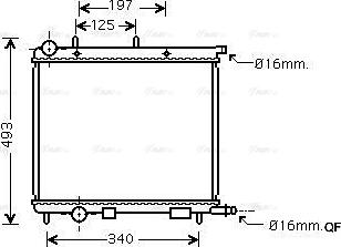 Ava Quality Cooling CNA2227 - Radiator, engine cooling autospares.lv