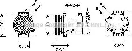 Ava Quality Cooling CN K032 - Compressor, air conditioning autospares.lv