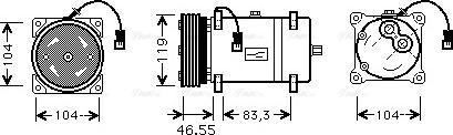 Ava Quality Cooling CNAK161 - Compressor, air conditioning autospares.lv