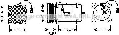 Ava Quality Cooling CN K161 - Compressor, air conditioning autospares.lv