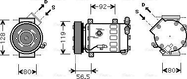 Ava Quality Cooling CNAK242 - Compressor, air conditioning autospares.lv