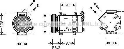 Ava Quality Cooling CN K214 - Compressor, air conditioning autospares.lv