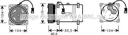 Ava Quality Cooling CNAK216 - Compressor, air conditioning autospares.lv