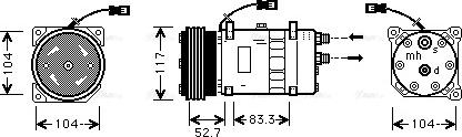 Ava Quality Cooling CNAK222 - Compressor, air conditioning autospares.lv