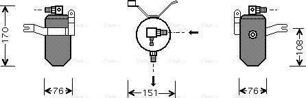 Ava Quality Cooling CND184 - Dryer, air conditioning autospares.lv