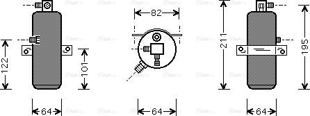 Ava Quality Cooling CND202 - Dryer, air conditioning autospares.lv