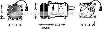 Ava Quality Cooling CN K019 - Compressor, air conditioning autospares.lv