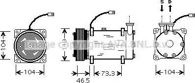 Ava Quality Cooling CN K030 - Compressor, air conditioning autospares.lv