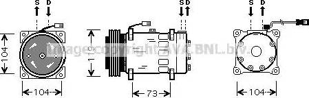 Ava Quality Cooling CN K180 - Compressor, air conditioning autospares.lv