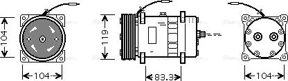 Ava Quality Cooling CN K176 - Compressor, air conditioning autospares.lv