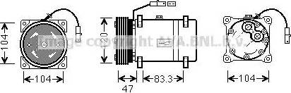 Ava Quality Cooling CN K178 - Compressor, air conditioning autospares.lv