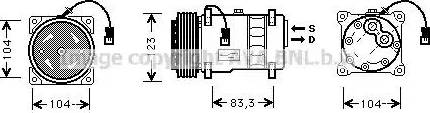 Ava Quality Cooling CN K177 - Compressor, air conditioning autospares.lv