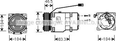 Ava Quality Cooling CN K257 - Compressor, air conditioning autospares.lv