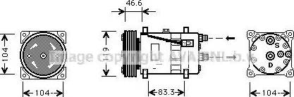 Ava Quality Cooling CN K209 - Compressor, air conditioning autospares.lv