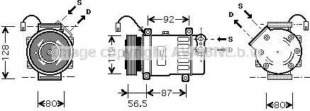 Ava Quality Cooling CN K207 - Compressor, air conditioning autospares.lv
