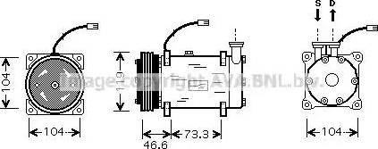 Ava Quality Cooling CN K215 - Compressor, air conditioning autospares.lv