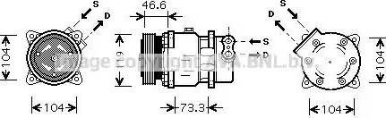 Ava Quality Cooling CN K218 - Compressor, air conditioning autospares.lv