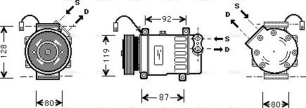 Ava Quality Cooling CN K217 - Compressor, air conditioning autospares.lv