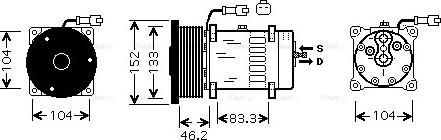 Ava Quality Cooling CPAK004 - Compressor, air conditioning autospares.lv