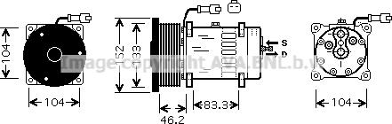 Ava Quality Cooling CPK004 - Compressor, air conditioning autospares.lv