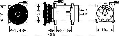 Ava Quality Cooling CPAK001 - Compressor, air conditioning autospares.lv