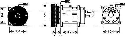 Ava Quality Cooling CPAK003 - Compressor, air conditioning autospares.lv