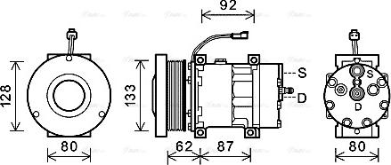 Ava Quality Cooling CPAK016 - Compressor, air conditioning autospares.lv