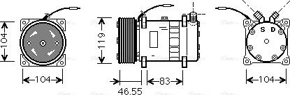 Ava Quality Cooling FDAK452 - Compressor, air conditioning autospares.lv