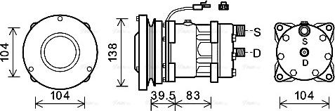 Ava Quality Cooling CPAK017 - Compressor, air conditioning autospares.lv