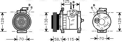 Ava Quality Cooling CRAK094 - Compressor, air conditioning autospares.lv