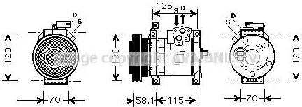 Ava Quality Cooling CR K094 - Compressor, air conditioning autospares.lv