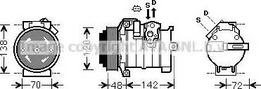 Ava Quality Cooling CRK131 - Compressor, air conditioning autospares.lv