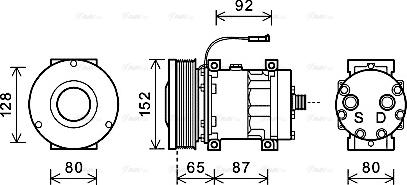 Ava Quality Cooling CSAK008 - Compressor, air conditioning autospares.lv