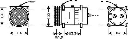 Ava Quality Cooling CSAK002 - Compressor, air conditioning autospares.lv