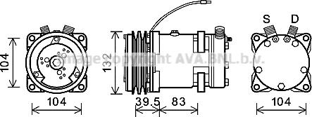 Ava Quality Cooling CSK007 - Compressor, air conditioning autospares.lv