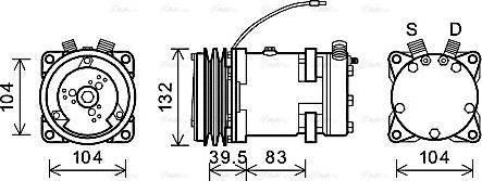 Ava Quality Cooling CSAK007 - Compressor, air conditioning autospares.lv