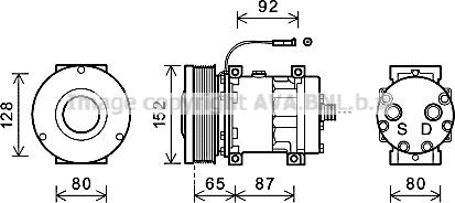 Ava Quality Cooling CSK013 - Compressor, air conditioning autospares.lv