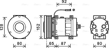 Ava Quality Cooling CSAK013 - Compressor, air conditioning autospares.lv