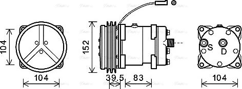 Ava Quality Cooling CSAK020 - Compressor, air conditioning autospares.lv