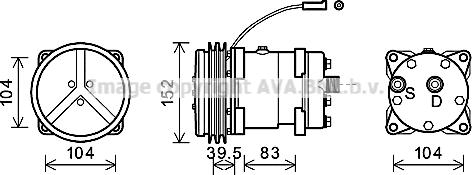 Ava Quality Cooling CSK020 - Compressor, air conditioning autospares.lv