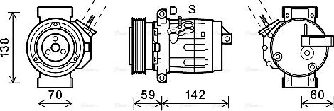 Ava Quality Cooling CTK035 - Compressor, air conditioning autospares.lv