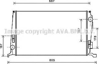 Ava Quality Cooling DA2005 - Radiator, engine cooling autospares.lv