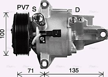 Ava Quality Cooling DAK019 - Compressor, air conditioning autospares.lv