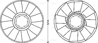 Ava Quality Cooling DFB062 - Fan, radiator autospares.lv